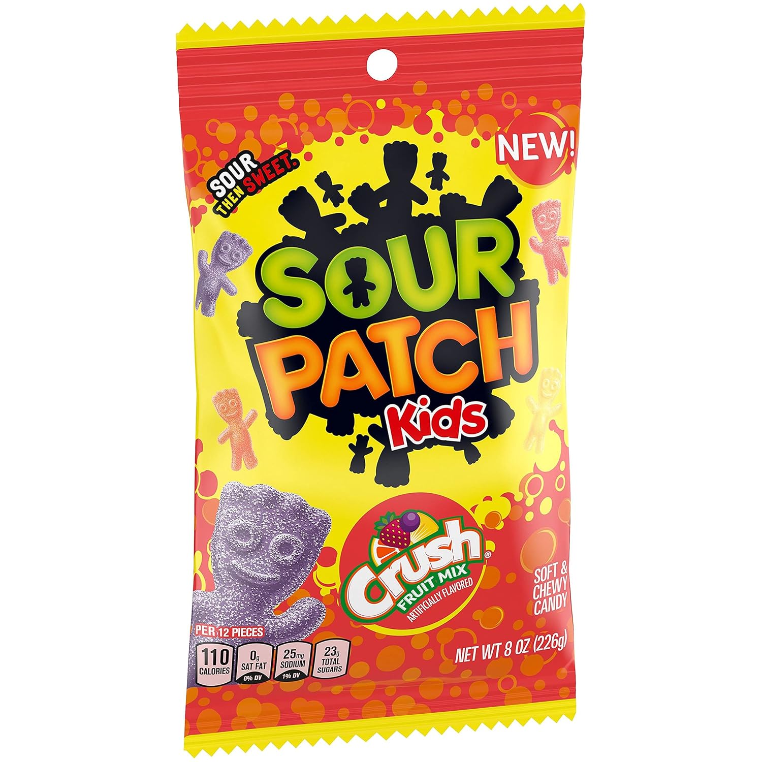 SOUR PATCH KIDS & SWEDISH FISH Soft & Chewy Gummy Candy Variety Pack, 15 ct