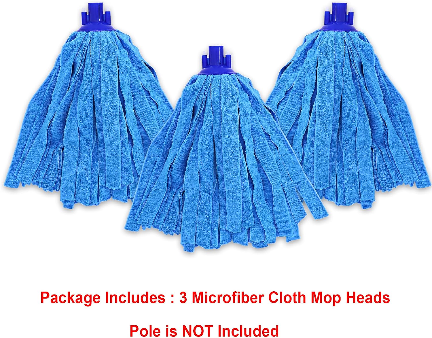 EaseYourDay 3 Pack Microfiber String Mop Head Refills, Standard US Thread