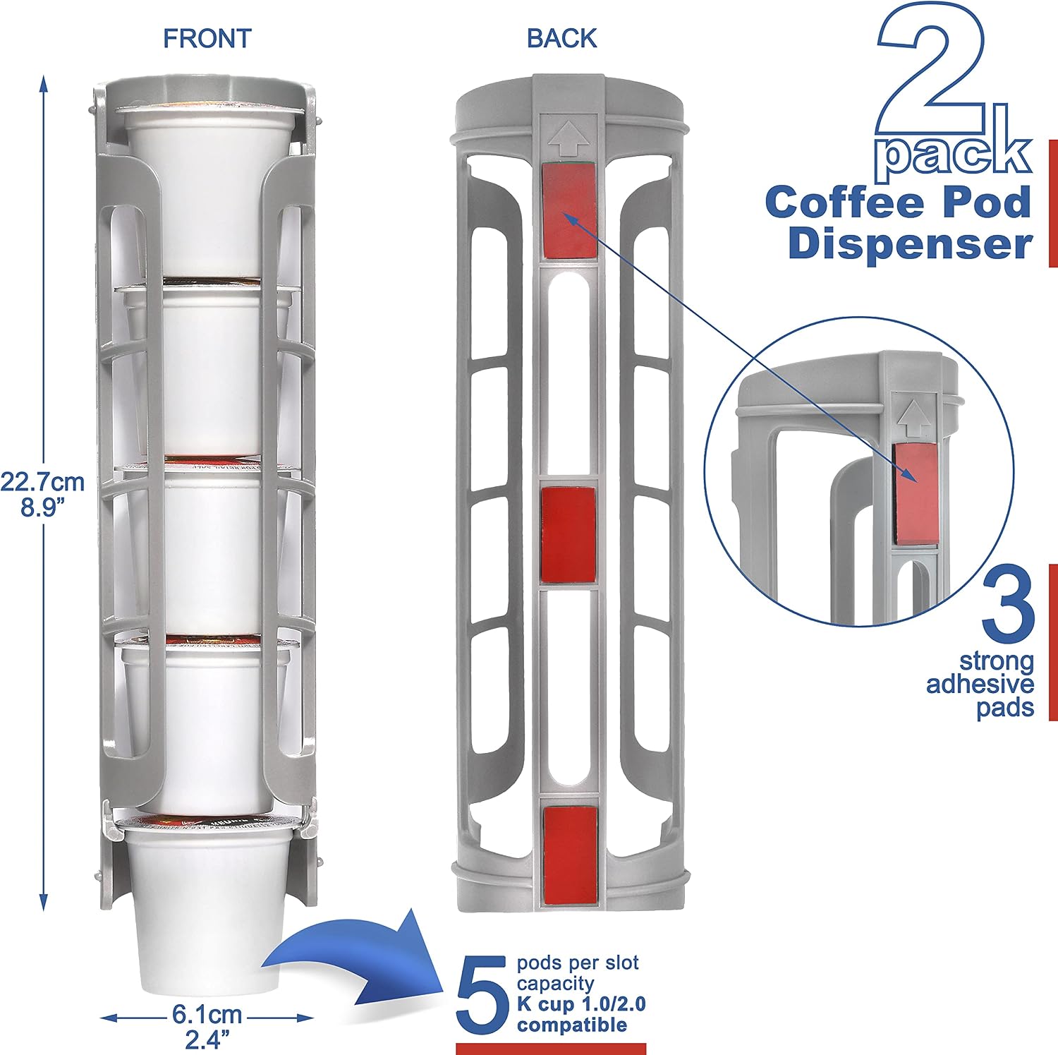STORAGENIE Coffee Pod Holder for Keurig, Stores 10 Pods