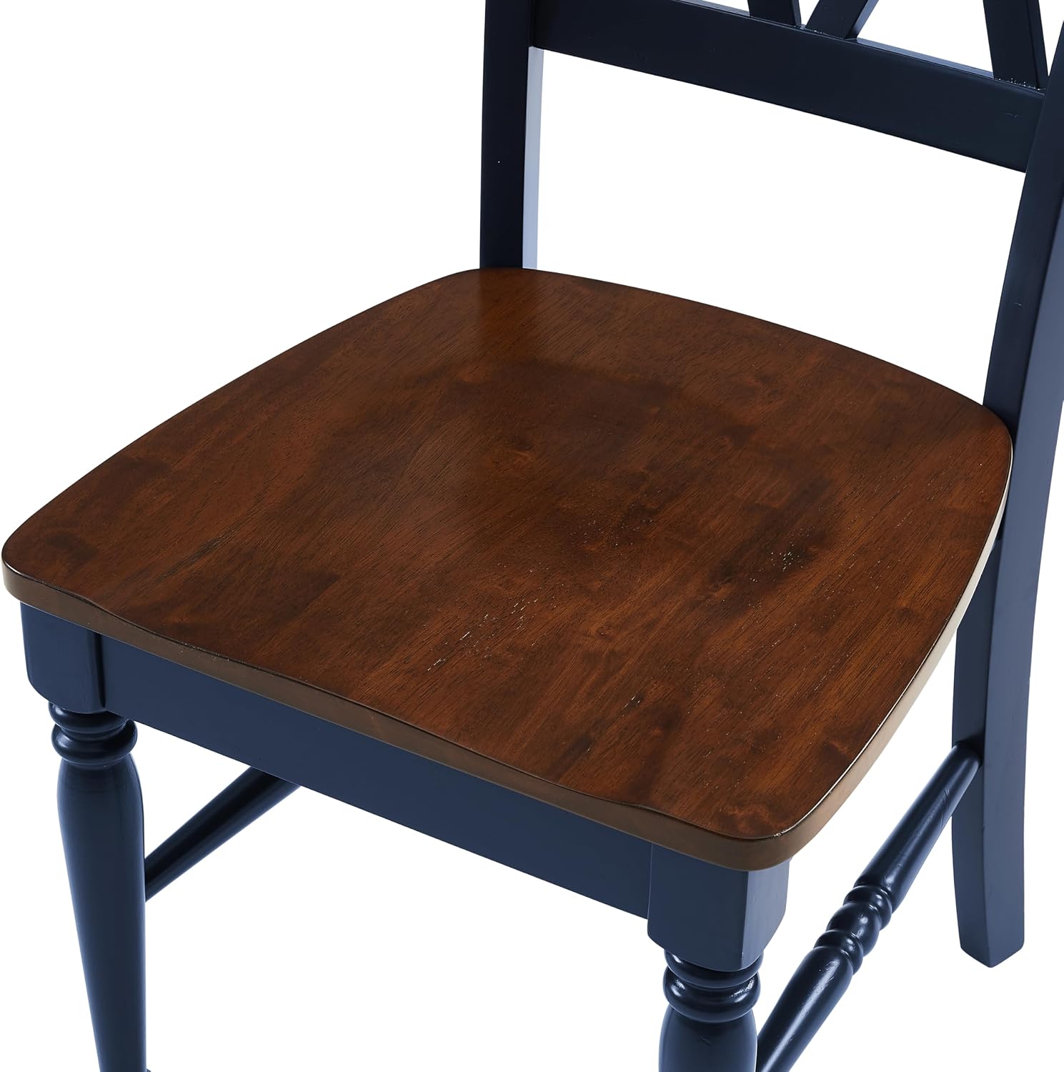 Crosley Furniture Shelby Traditional Wood X-Back Dining Room Chairs Set of 2, Kitchen Chair, Distressed White