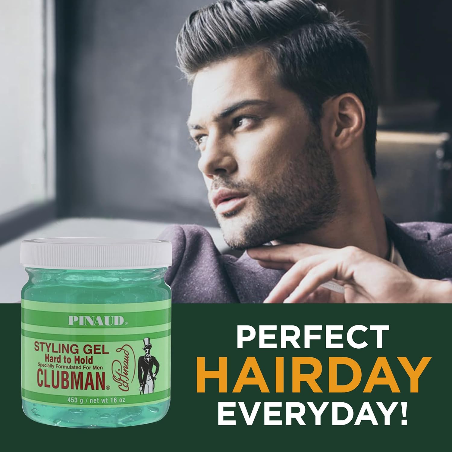 Pinaud Clubman Styling Gel Hard To Hold 16 oz