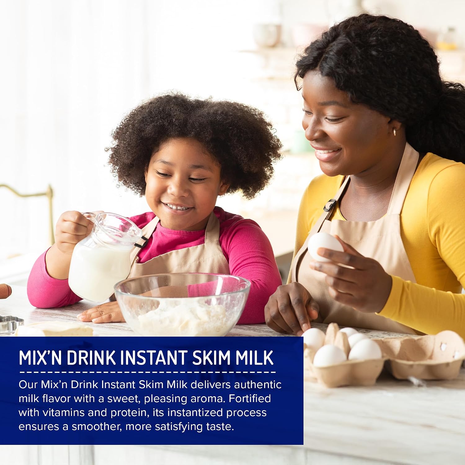 SACO Mix 'n Drink Instant Skim Milk, Fat-Free, Makes 10 Gallons