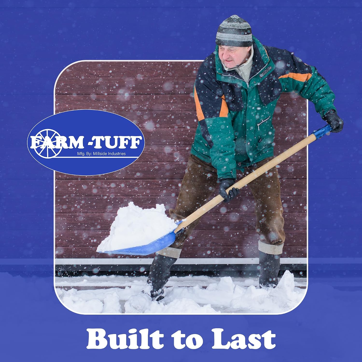 Farm-TUFF Heavy Duty Multi-Purpose Shovel - Snow, Barn, Grain