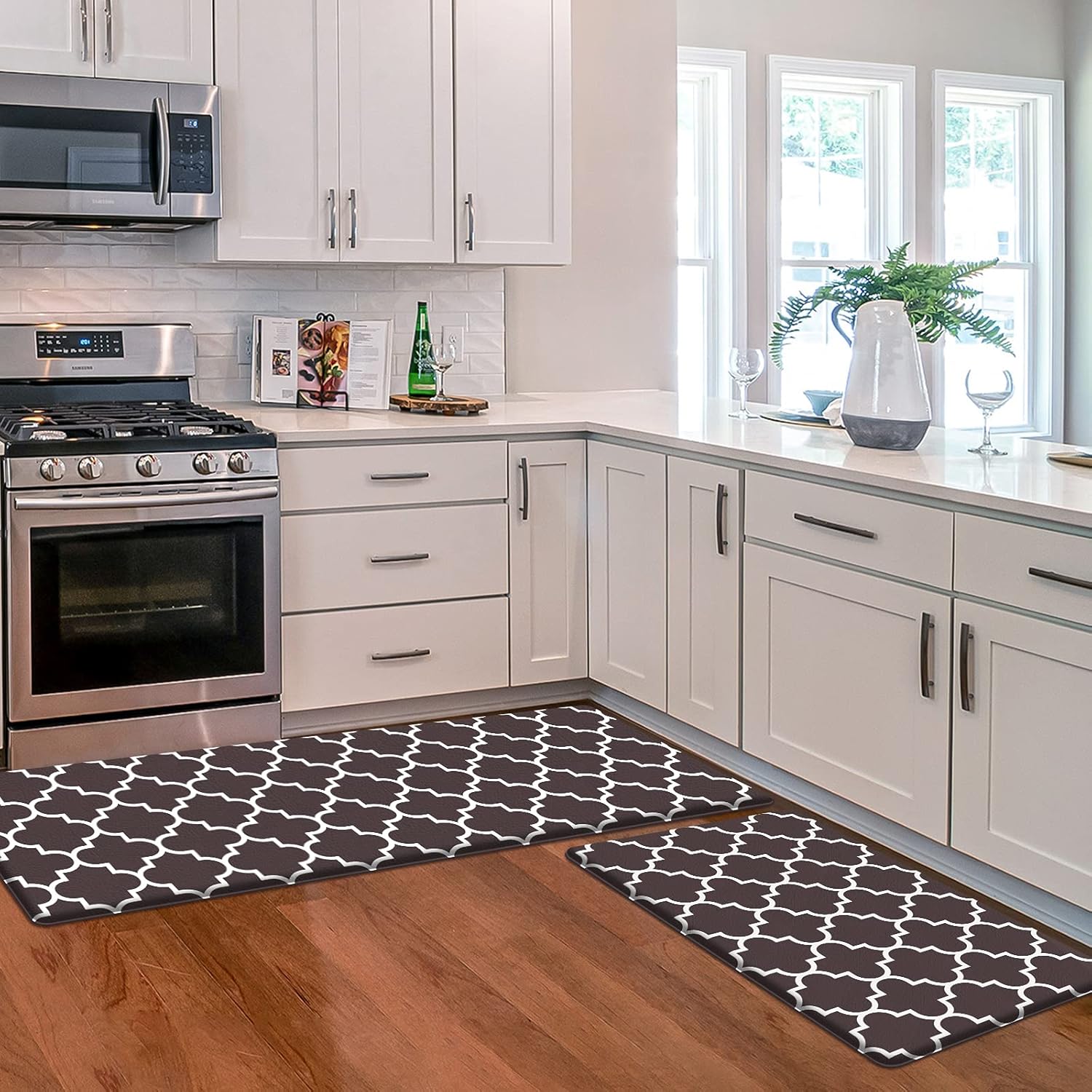 KMAT Kitchen Mat Set of 2,Cushioned Anti-Fatigue Kitchen Mats for Floor