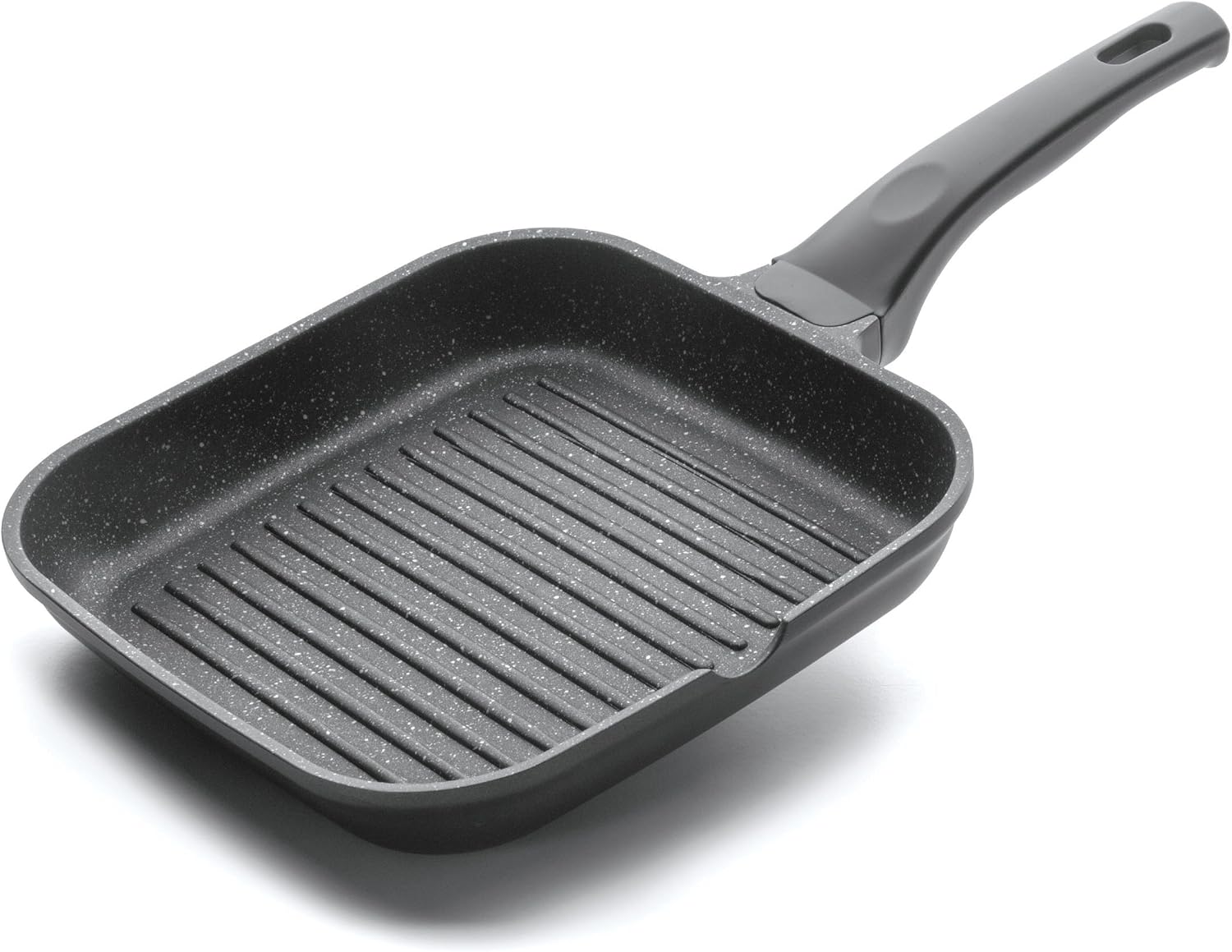 LACOR Eco-Stone Square Grill, Cast Aluminium, Black, 24 x 24 cm