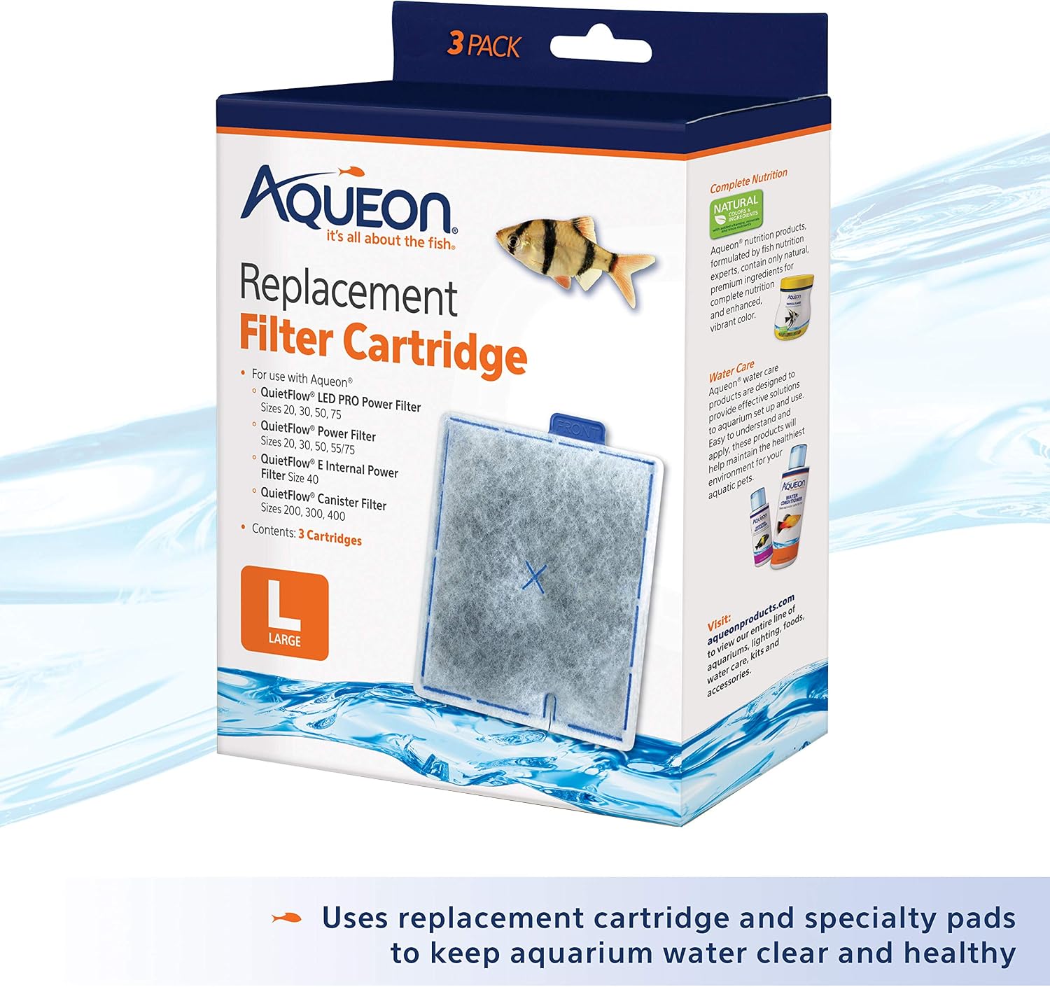 Aqueon QuietFlow 30 LED PRO Aquarium Fish Tank Power Filter For Up To 45 Gallon Aquariums