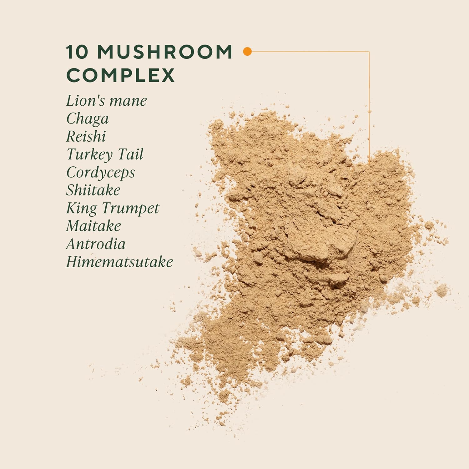 Om Master Blend Mushroom Powder – Organic Mushroom Supplement with 10 Mushrooms and Ashwagandha - Support Immunity, Gut Health & Stress Relief