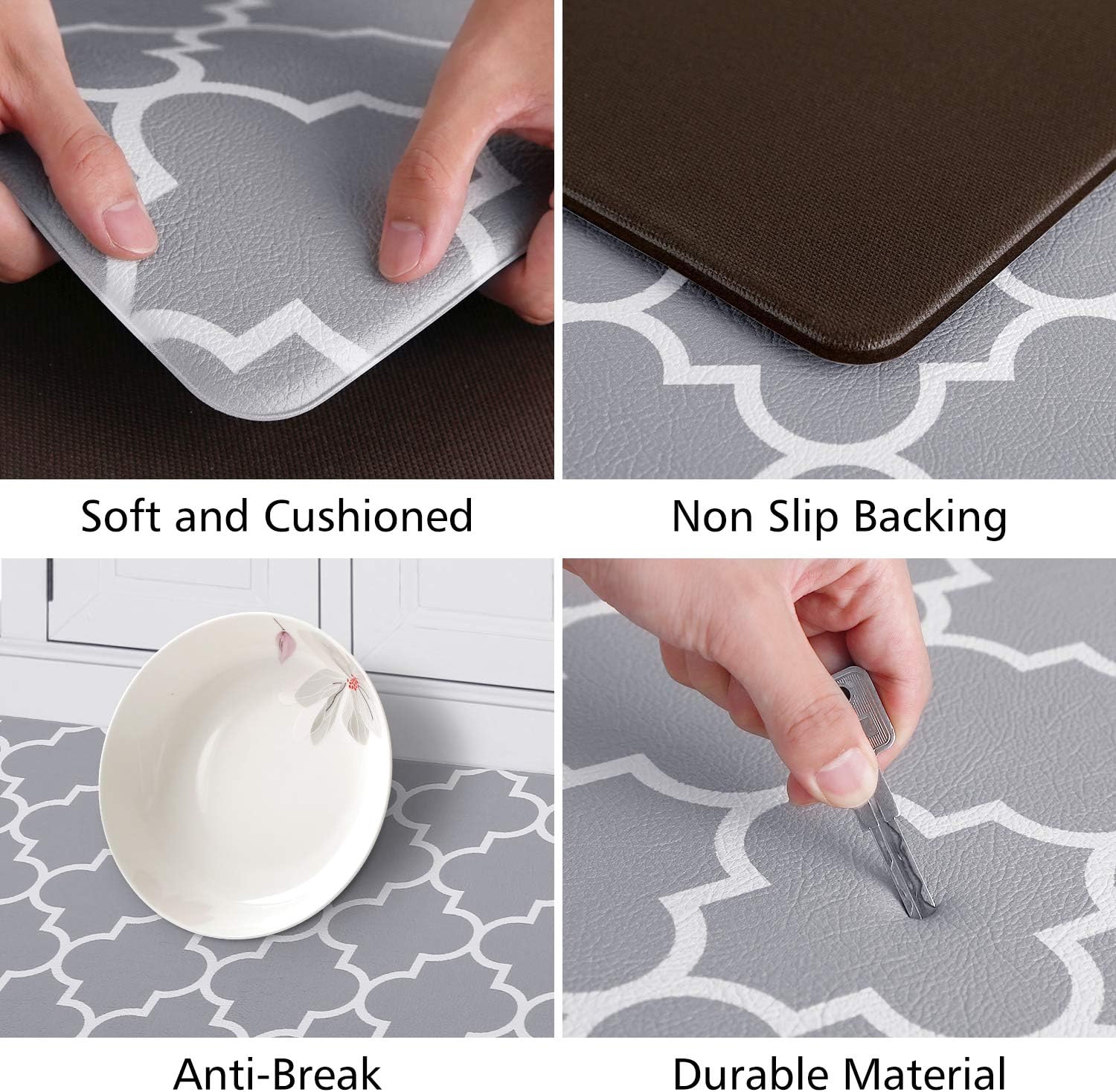 KMAT Kitchen Mat Set of 2,Cushioned Anti-Fatigue Kitchen Mats for Floor