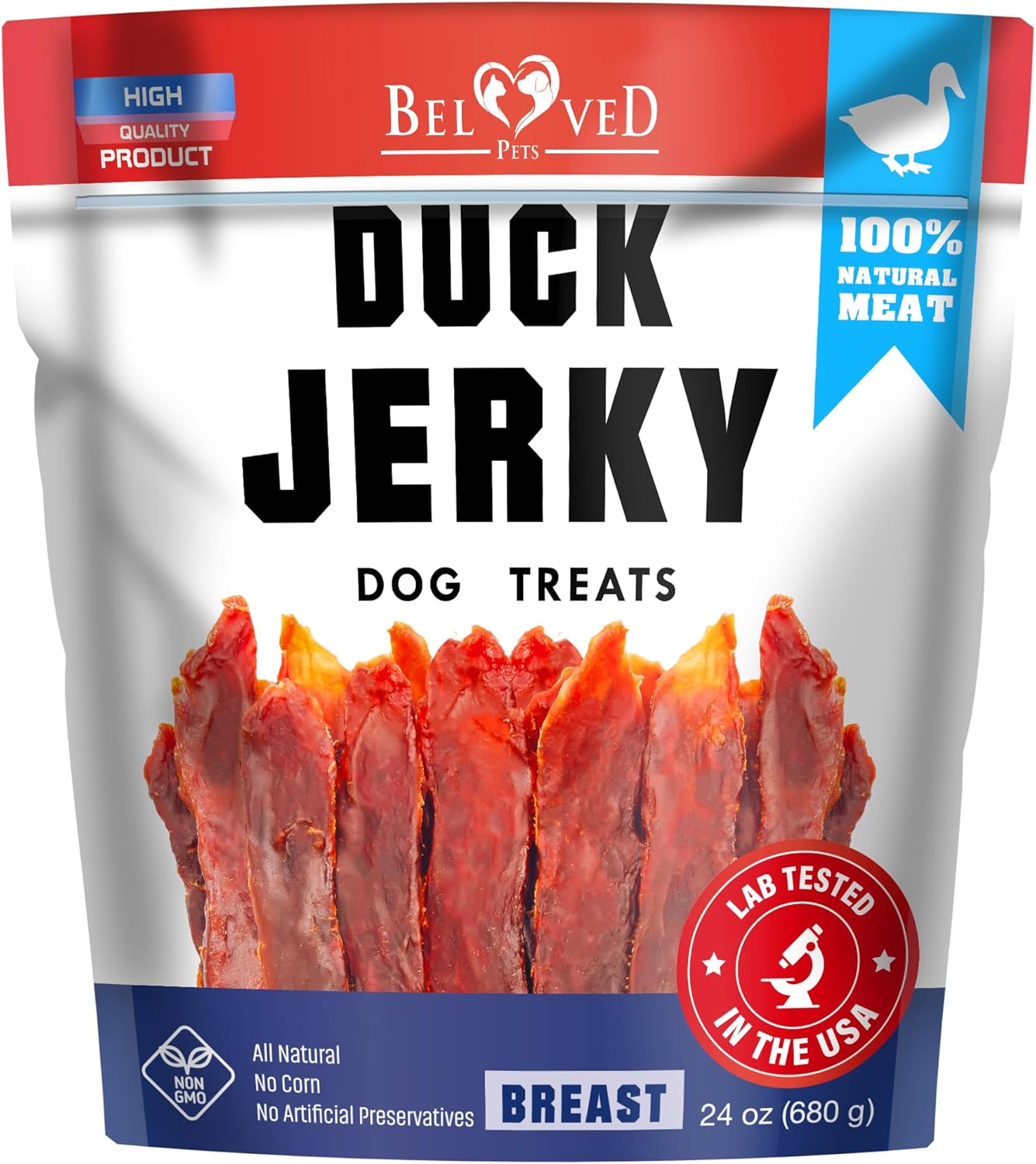 Beloved Pets Dog Treats Chicken Jerky 1.5 lb – Dog Food & High Protein Chews for Large