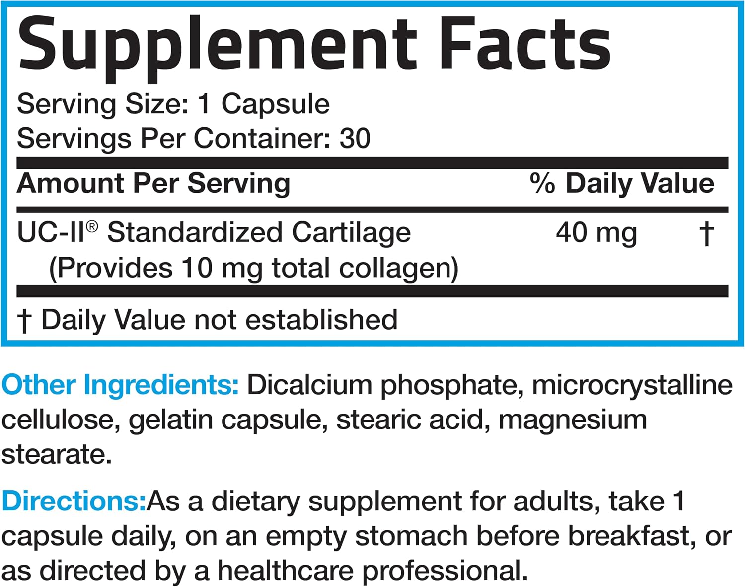 Bronson UC-II Type II Collagen with Undenatured Type 2 Collagen, 30 Capsules