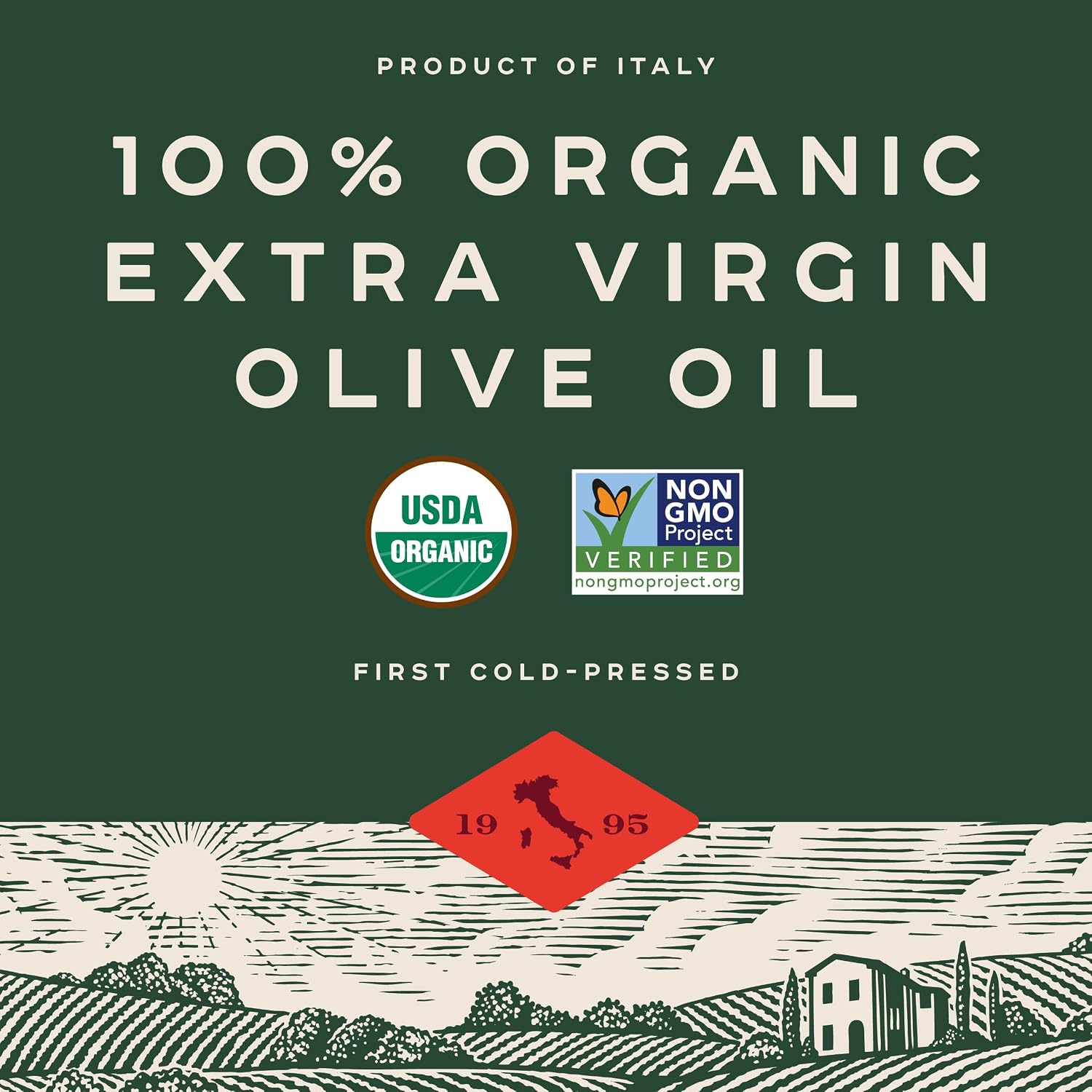 Bionaturae Extra Virgin Olive Oil - Organic Olive Oil, Non-GMO, USDA Certified Organic, Recyclable Glass, 100% Authentic Italian Olive Oil, Made in Italy - 17 Fl Oz