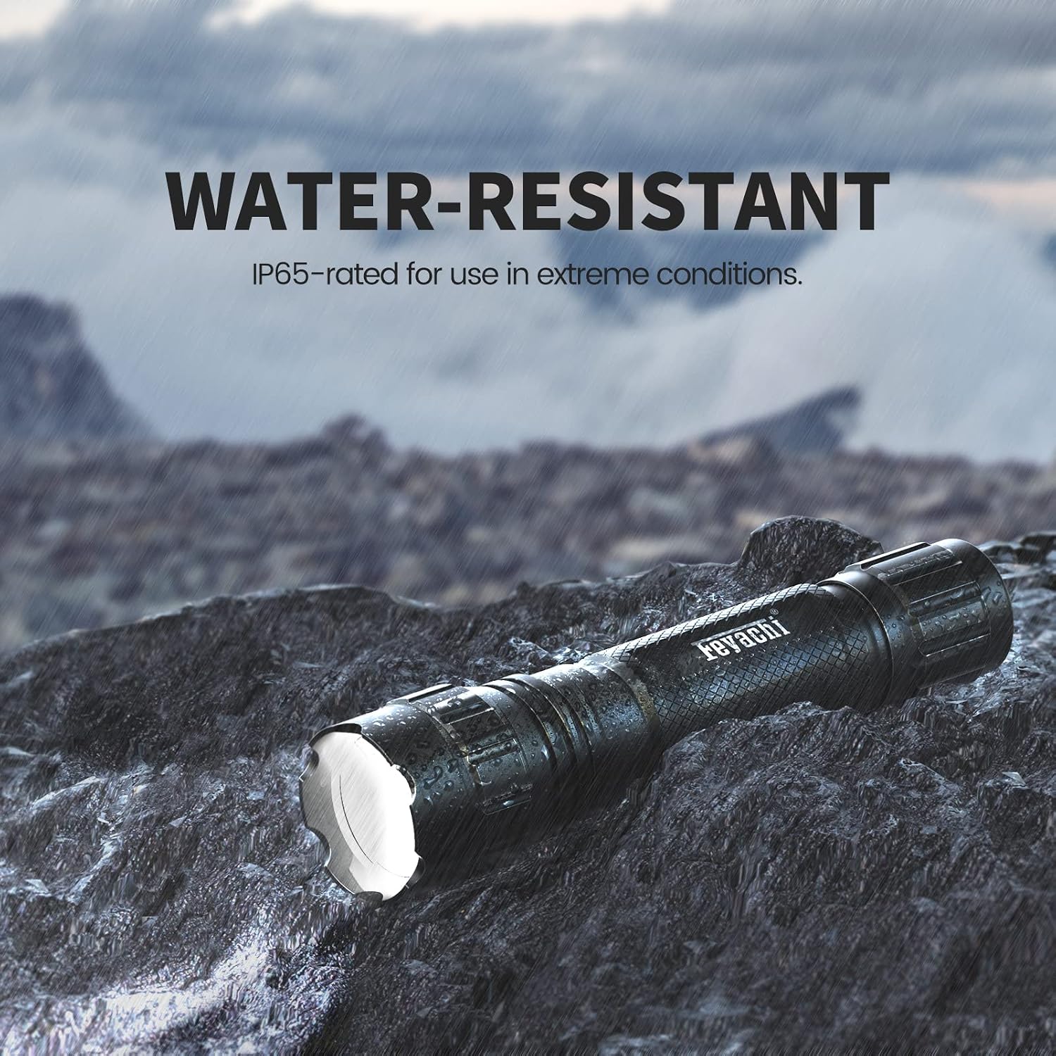Feyachi FL22 Tactical Flashlight 1200 Lumens LED Light M Lock Rail Mount Ar Flashlight with Pressure Switch