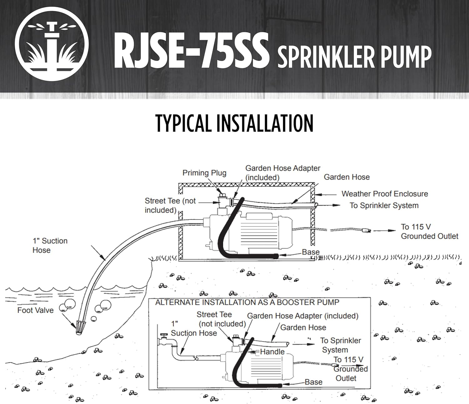 Red Lion RJSE-75SS, 3/4 HP, 11 GPM Stainless Steel Sprinkler Utility Pump