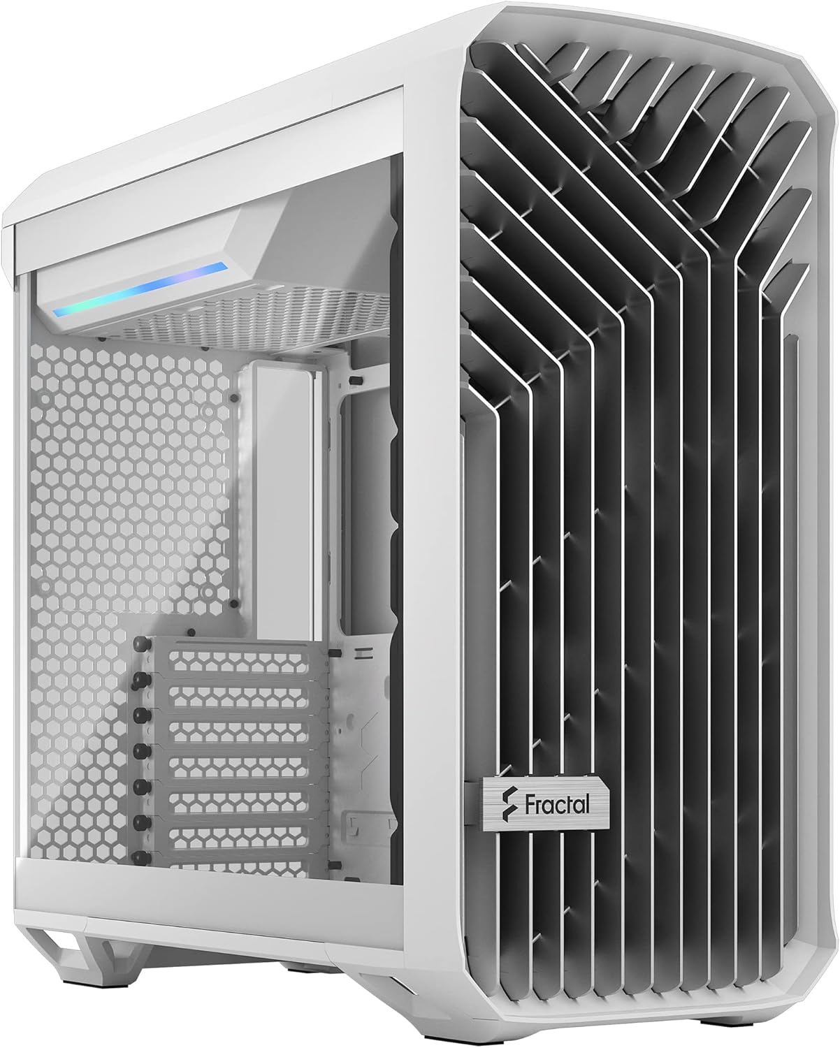 Fractal Design Torrent Compact RGB Black - Light Tint Tempered Glass Side Panels - Open Grille for Maximum air Intake - Two 180mm RGB PWM Fans