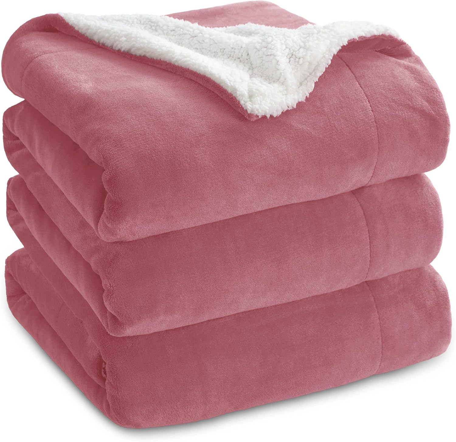 Bedsure GentleSoft Sherpa Fleece Throw Blanket for Couch, Non-Heated, Thick & Warm Cozy Blanket for Winter Fall, Soft Fuzzy Plush Throw Gifts for Women and Men, Grey, 50x60 Inches