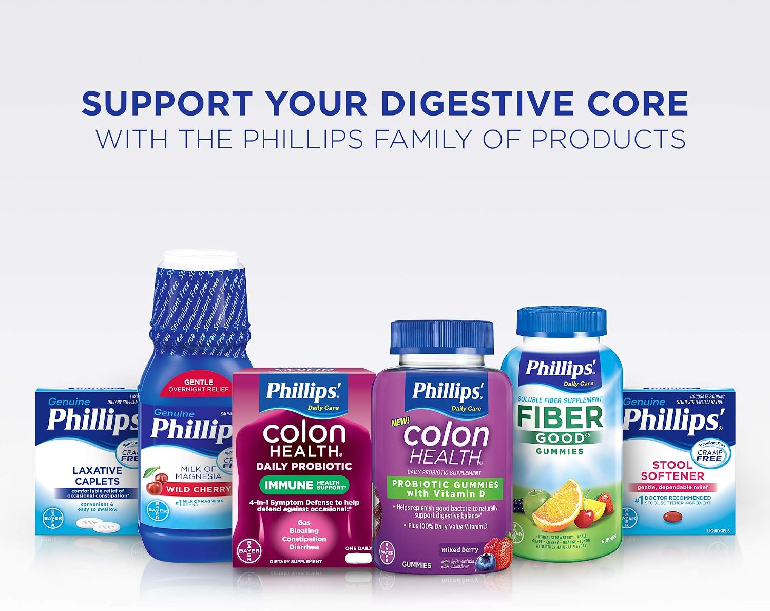 Phillips' Colon Health Daily Probiotic Capsules, 4-in-1 Symptom Defense to help defend against Occasional Gas, Bloating, Constipation, and Diarrhea, Daily Supplement, 30 Count