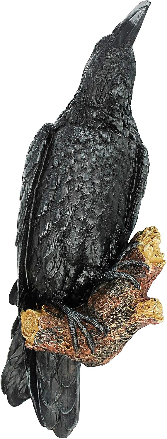 Design Toscano The Raven's Perch Gothic Decor Wall Sculpture, Single