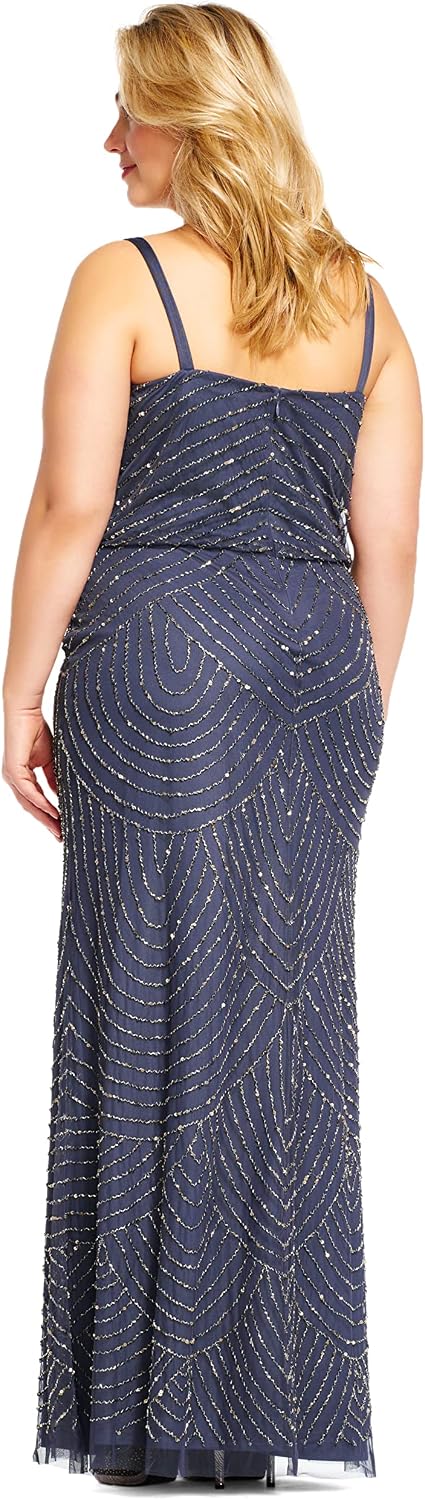 Adrianna Papell Women's Long Blouson Dress