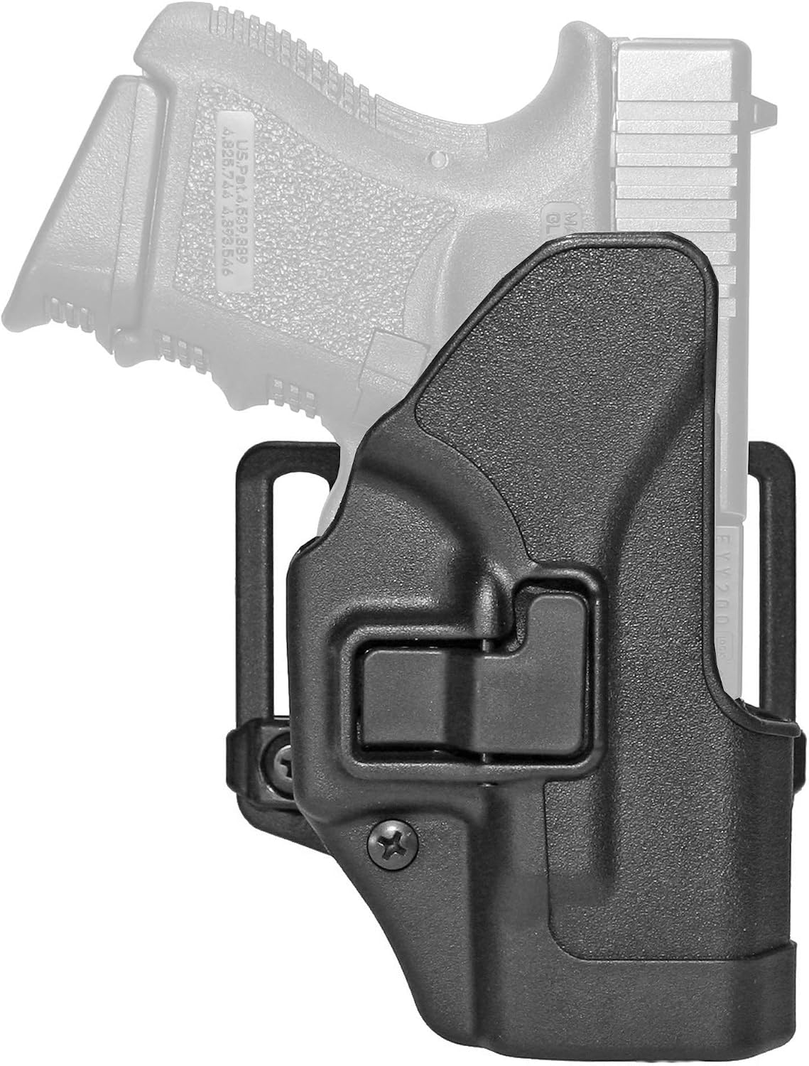 BLACKHAWK Serpa CQC Belt Loop and Paddle Holster For Glock 26/27/33, Right Hand, Matte Black - 410501BK-R