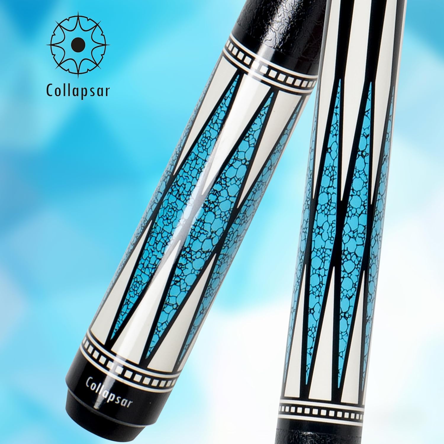 Collapsar CA Pool Stick with 1X1 Hard Case 58" Billiard Cue Stick | Canadian Maple Shaft with 13mm Cue Tip,19-21 oz Professional Pool Cue Set