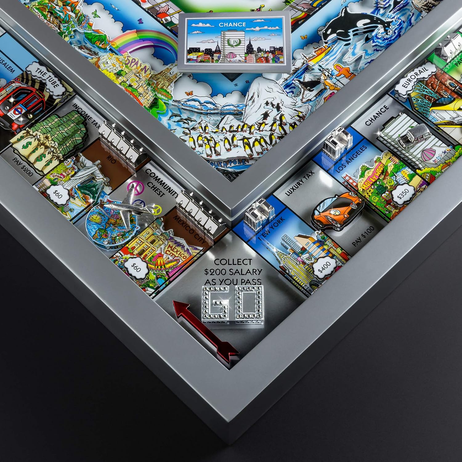 Monopoly World Silver Edition by Charles Fazzino
