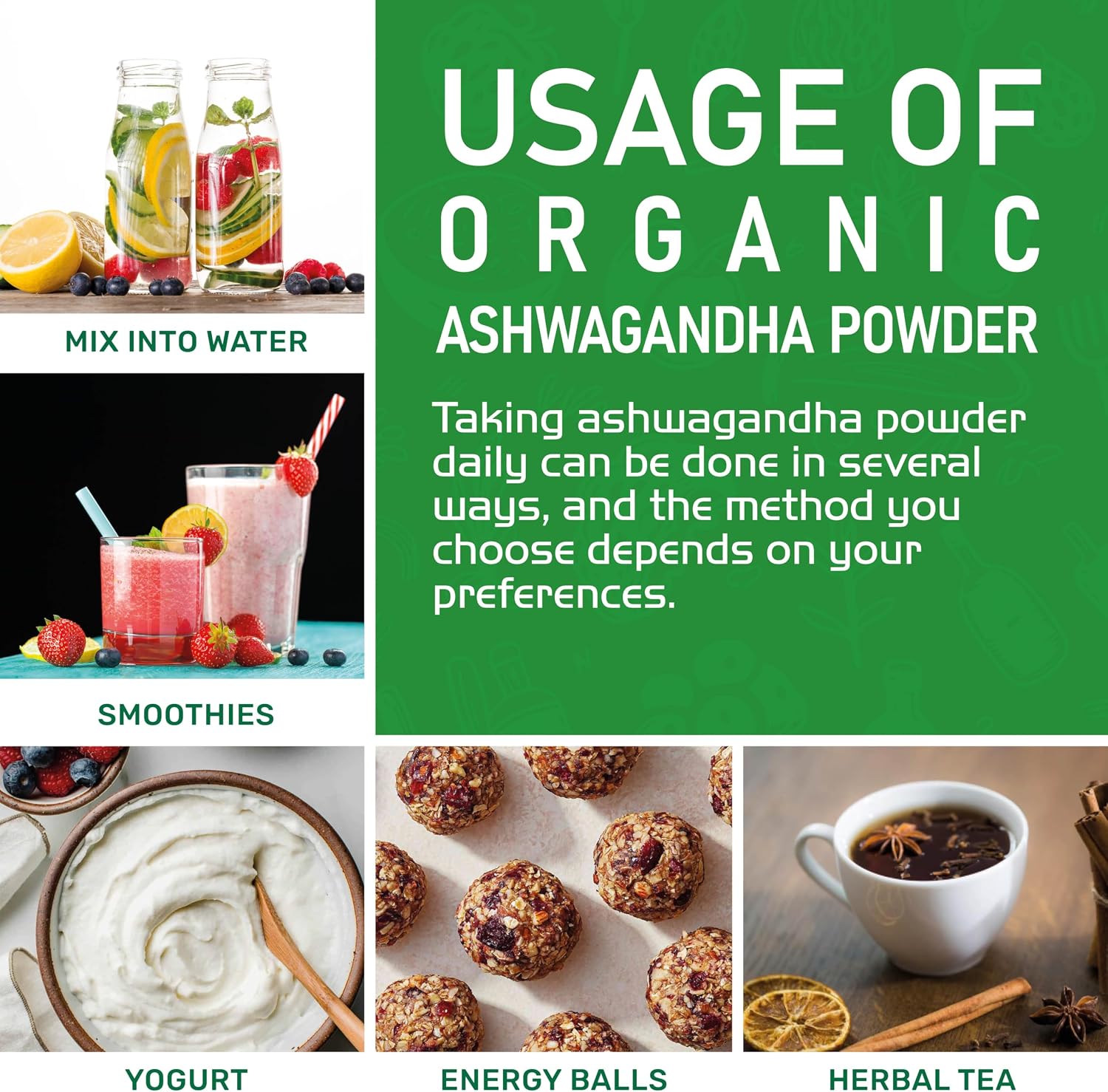 Jiva Organics Ashwagandha Root Powder 1.25 Pound (20oz) - Gluten Free, Indian Ginseng, Raw, Pure, Non-GMO, Lab Tested Ayurvedic Indian Powder