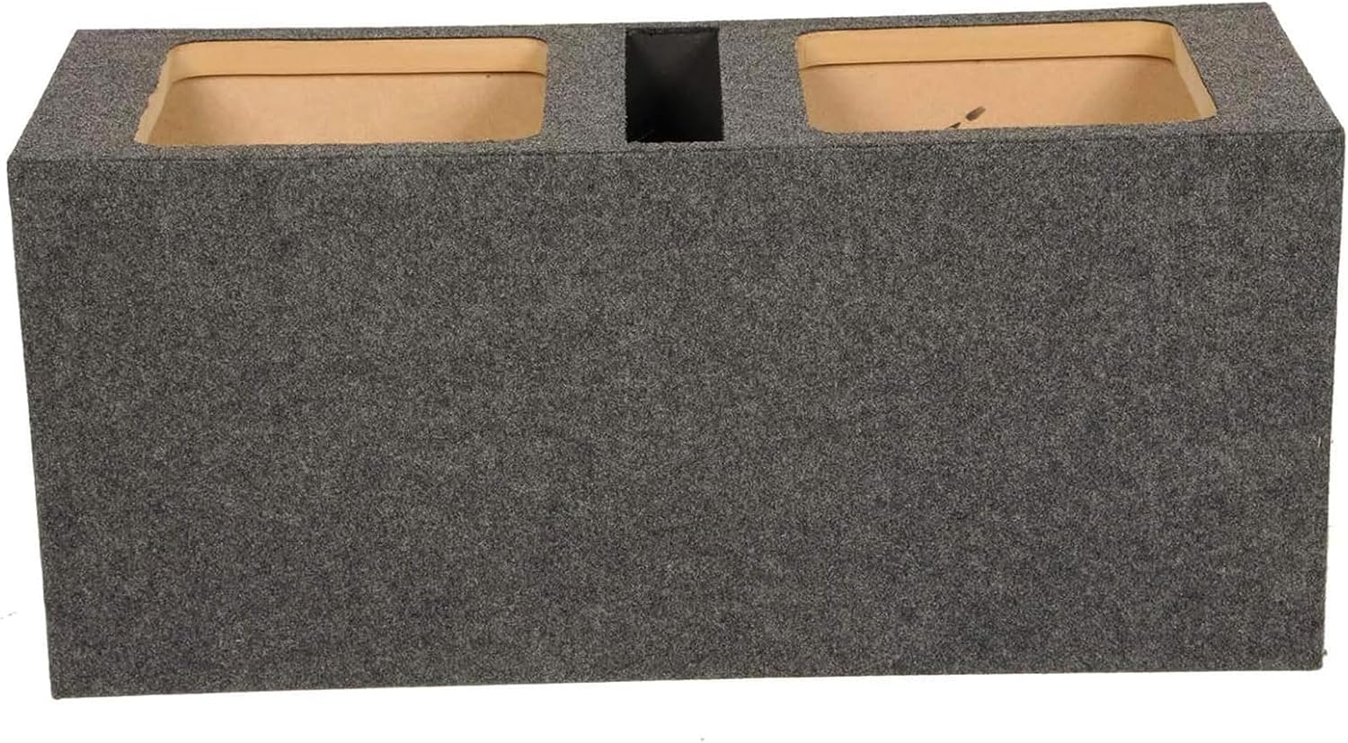 QPower QBOMB15VSQ QBOMB 15 Inch Center Vented Dual Ported Subwoofer Enclosure Speaker Box for Car Audio Sound Systems, Square