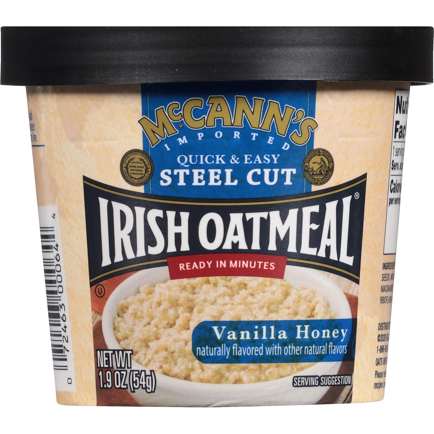 McCann's Irish Oatmeal Instant Oatmeal Cup, Maple Brown Sugar, 1.9 Ounce (Pack of 12)