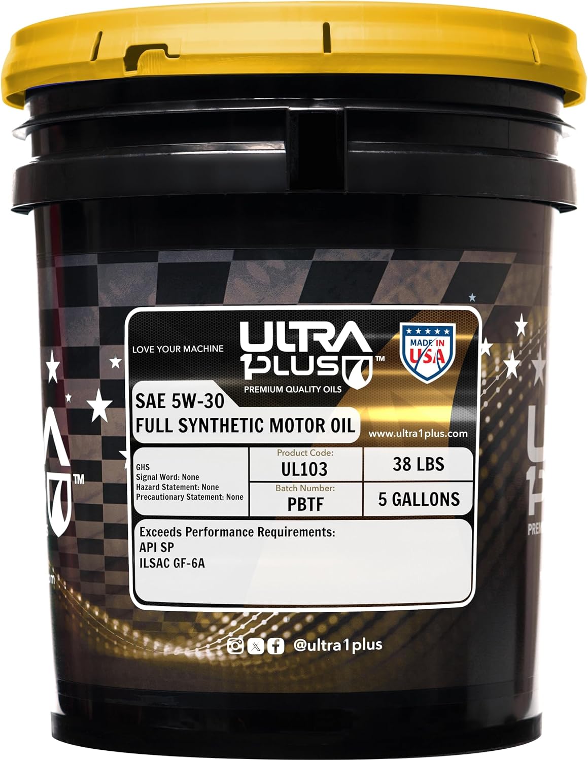SAE 5W-30 Full Synthetic Motor Oil API SP ILSAC GF-6A 1 Gallon