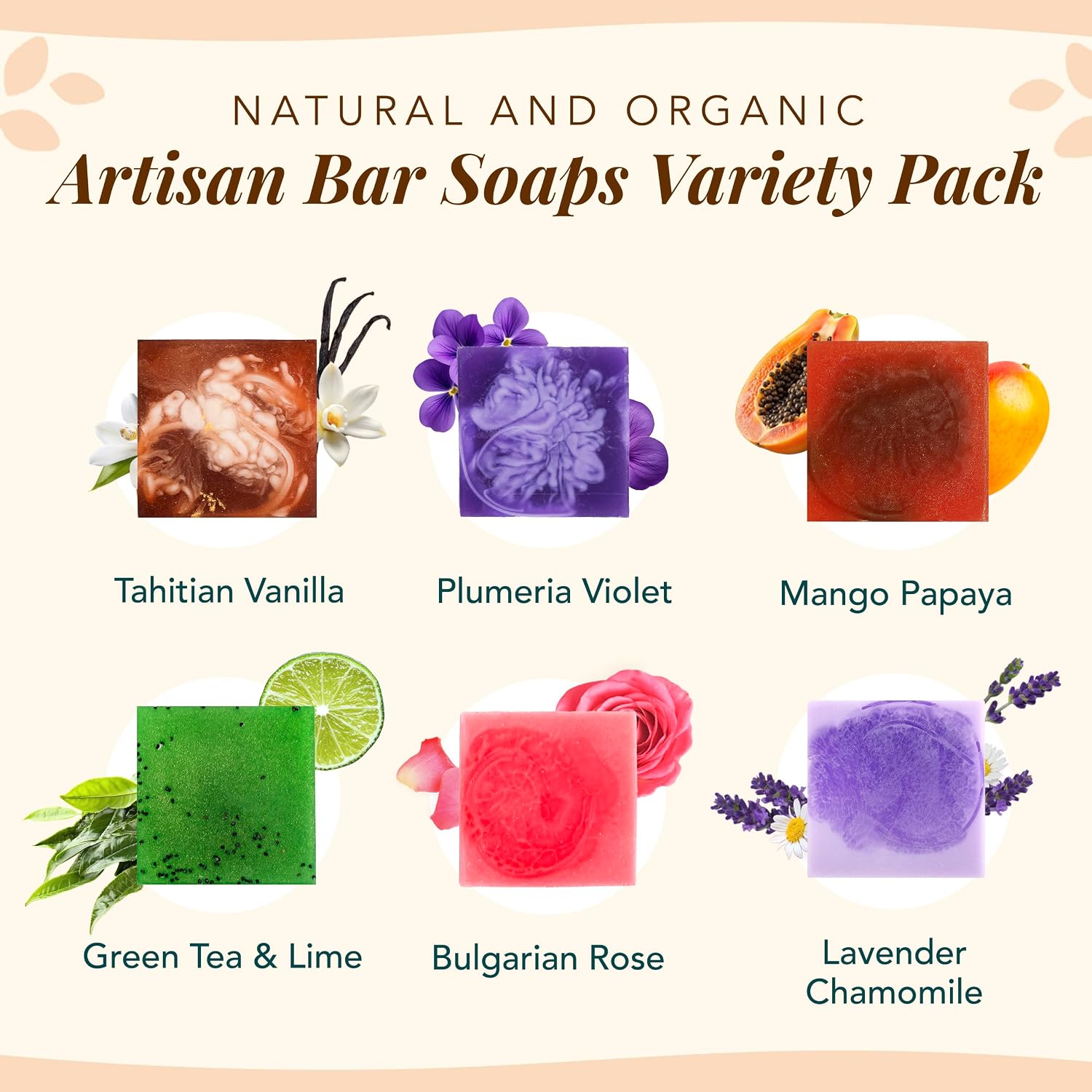 Saavy Naturals Hydrating & Purifying Mini Soap – Plant-Based, Nourishing & Moisturizing Bar Soap Gift Set for Men & Women – Mini Square Shaped Artisan Bar Soaps, 10 pack