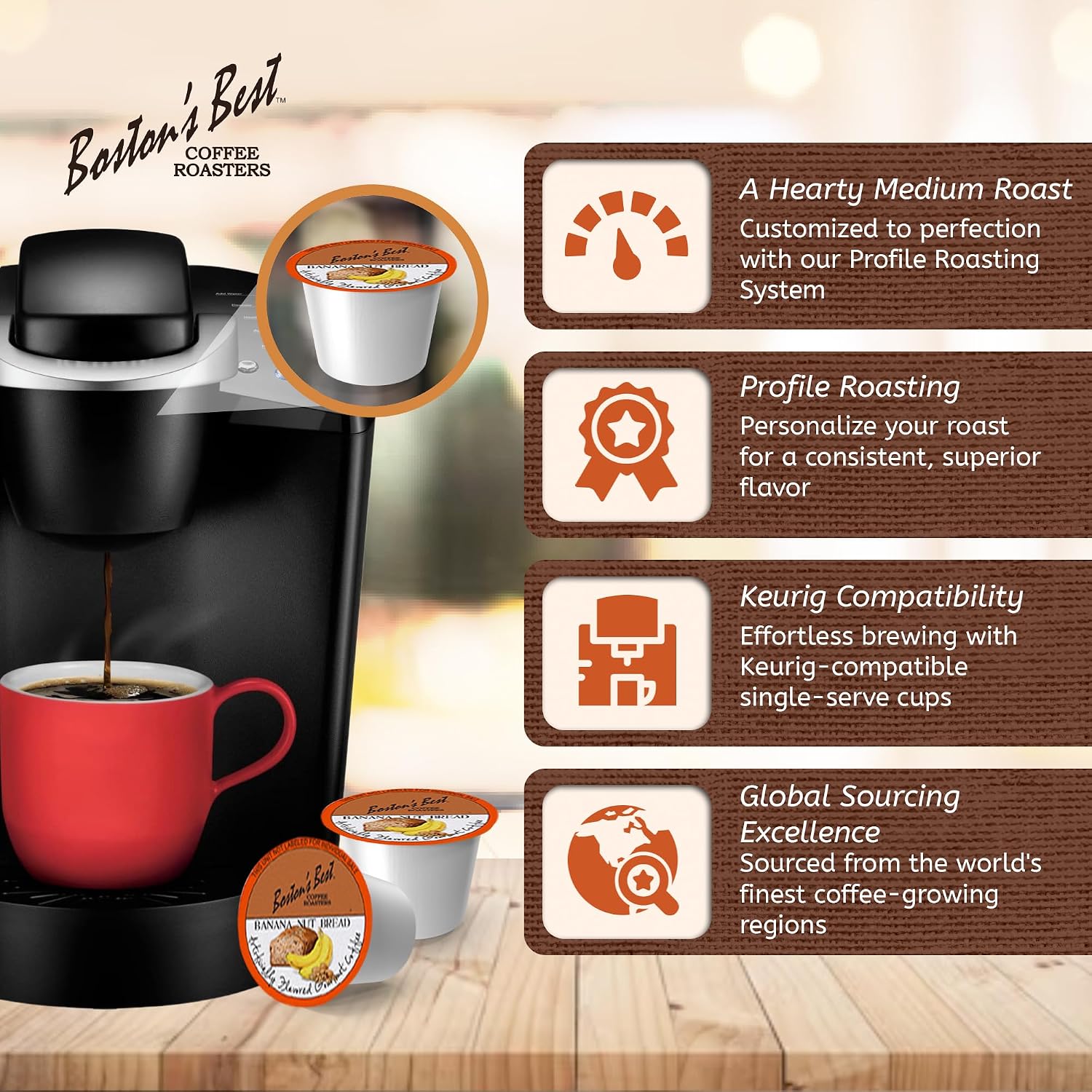 Boston’s Best - Aloha Coconut Flavored Delicious Gourmet Coffee Compatible with Keurig Coffee Maker, 1 Count (42 Single Serve Cups)