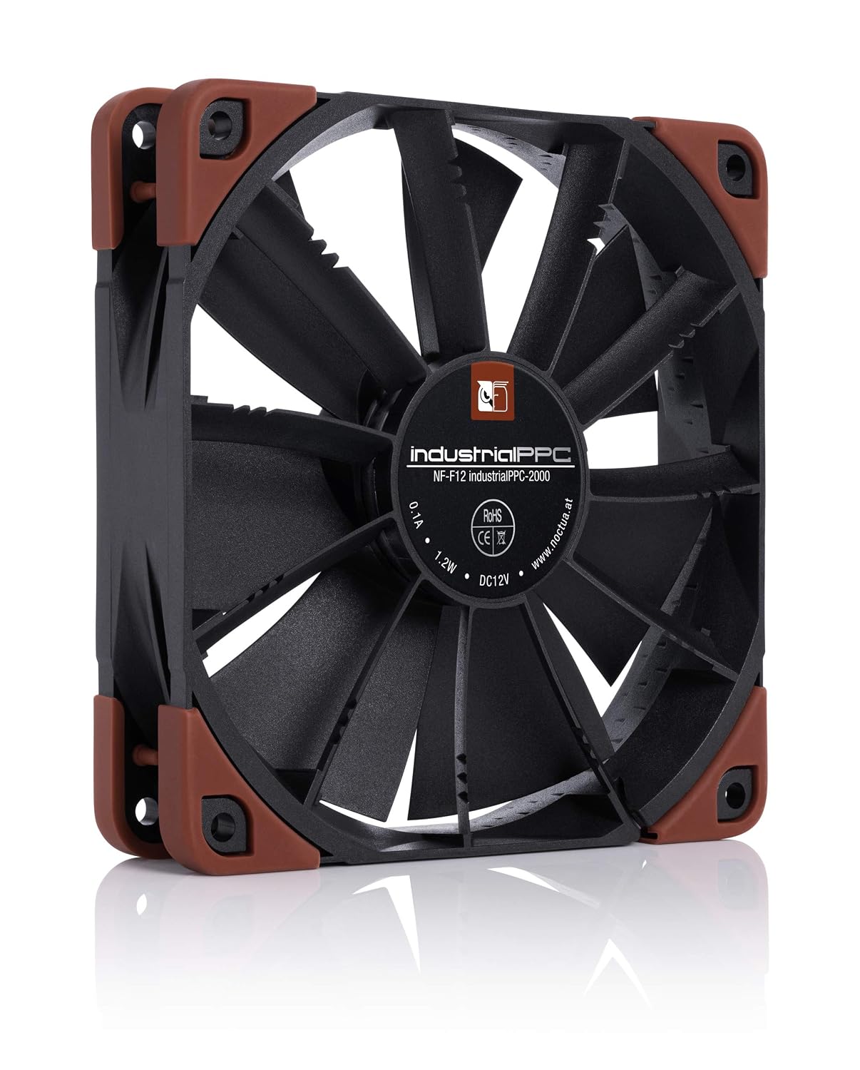 Noctua NF-F12 iPPC-2000, High-Performance Industrial Fan 120mm | Heavy Duty High Airflow 25mm Thick Fan, for Demanding Applications, 2000rpm 3-Pin