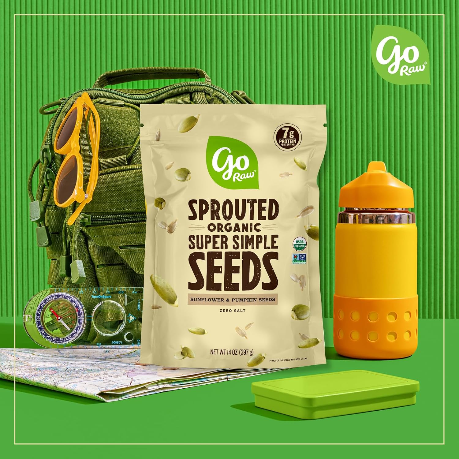 Go Raw Organic Sprouted Pumpkin Seeds - Sea Salted Pepita Snack | Keto, Non-GMO, Vegan, Gluten-Free, Kosher, Paleo, Protein-Packed Superfood, Healthy Vegan Snack for Adults and Kids, 14oz Bag