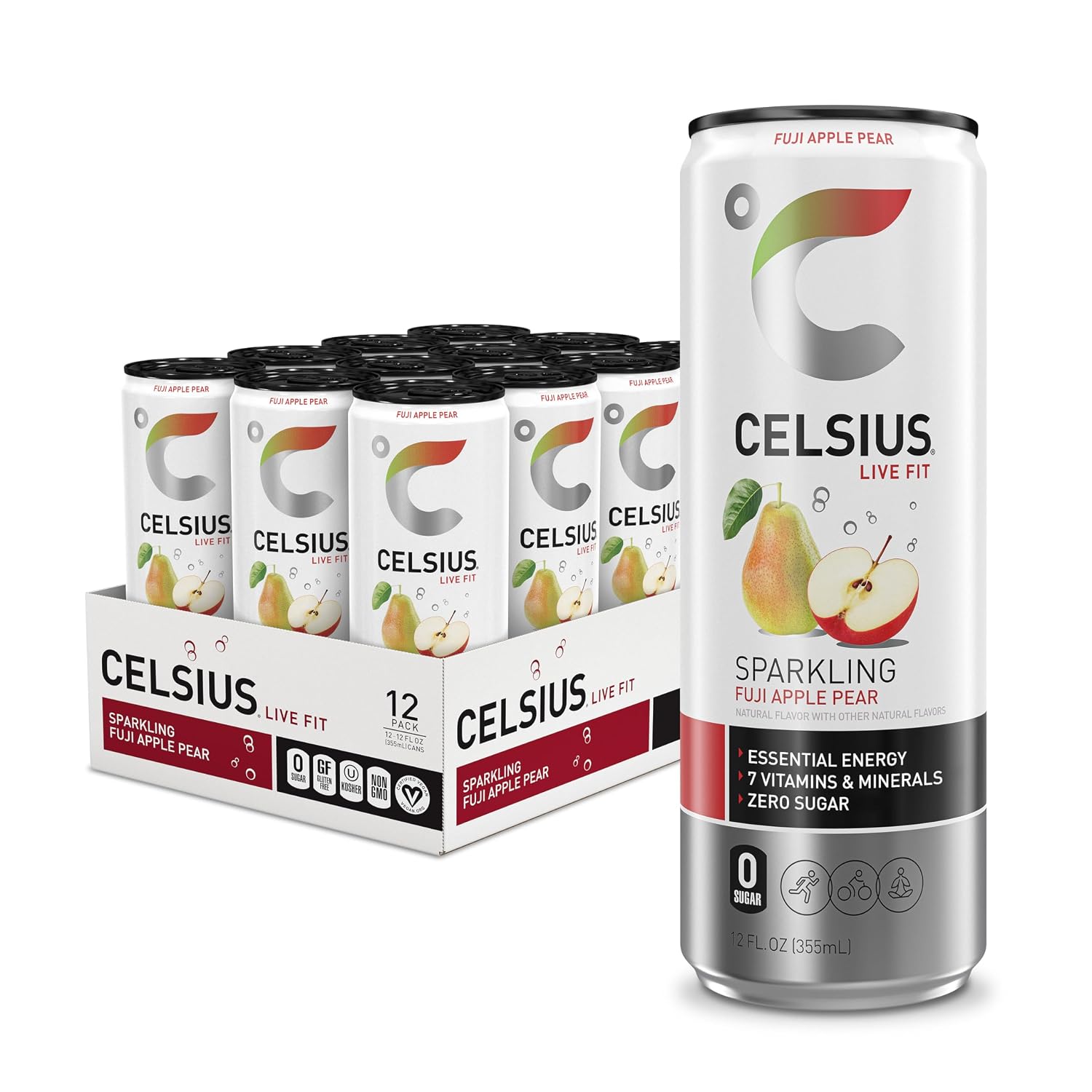 CELSIUS Sparkling Cola, Sugar Free Energy Drink, 12 Fl Oz (Pack of 12)