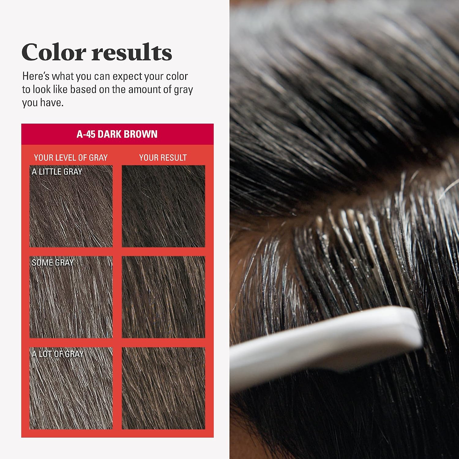 JUST FOR MEN Easy Comb-In Color, No-Mix, Light-Medium Brown A-30 (1 Pack) | Easy Comb-In Color light-medium brown no-mix formula instantly combs away gray. Targeted gray coverage. Easy application.