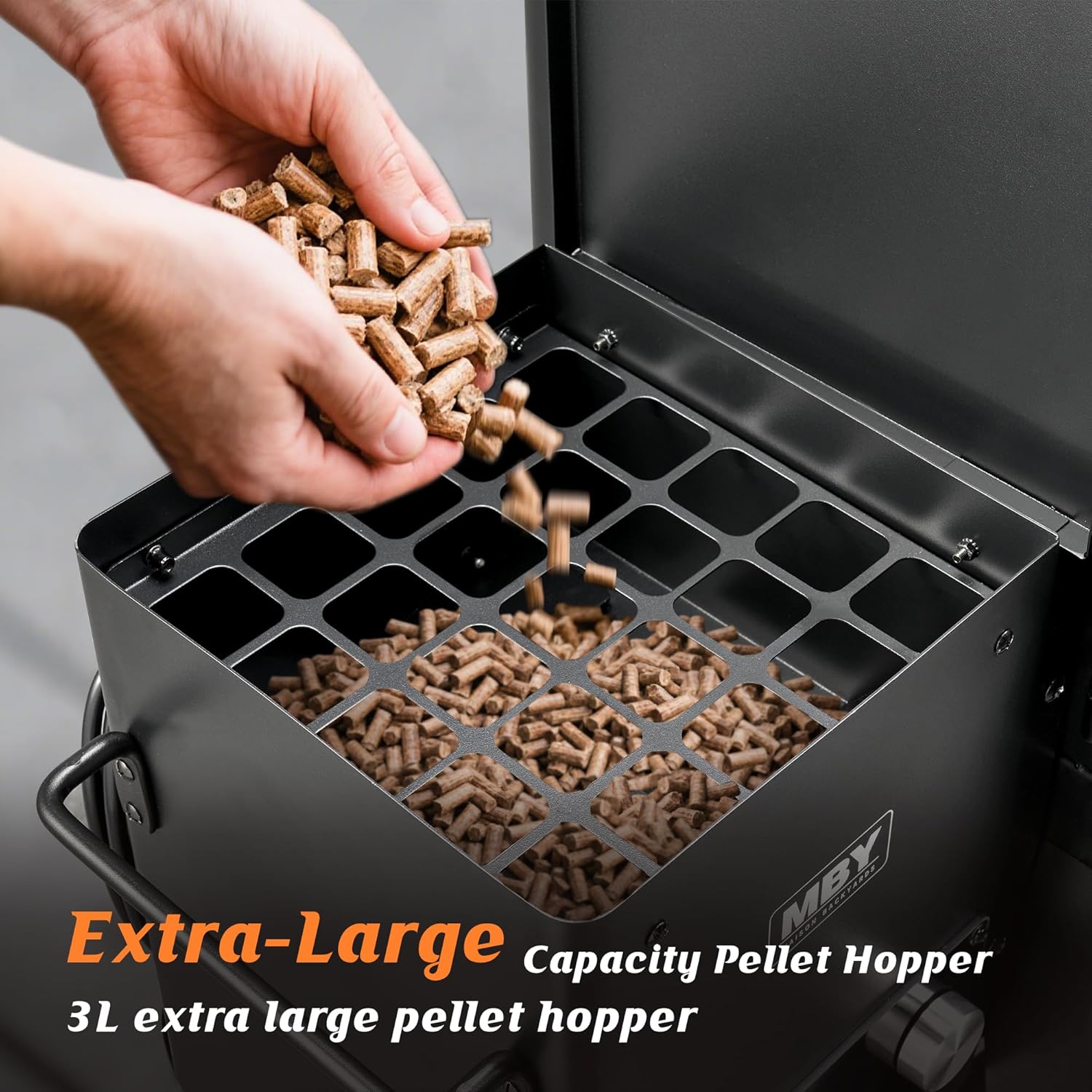 Electric Pellet Smoker with Rainproof Cover, Vertical Wood Pellet Smokers Grill With Hook Meat Probe LED Display Temperature Control