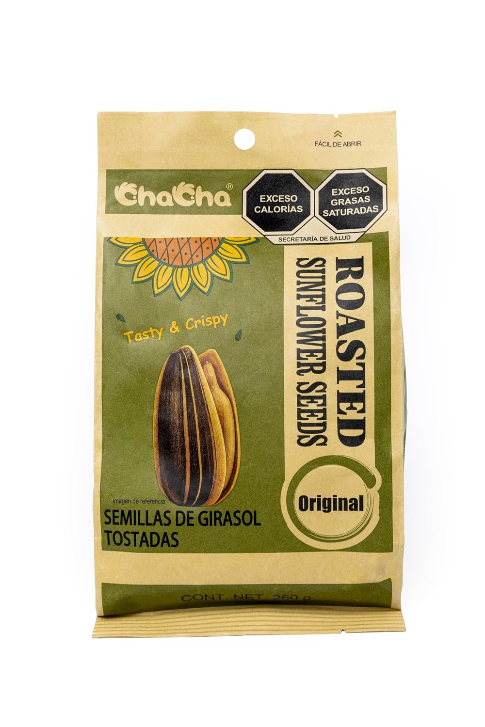 ChaCha Natural Roasted Sunflower Seeds (3 Pack, Total of 750g)