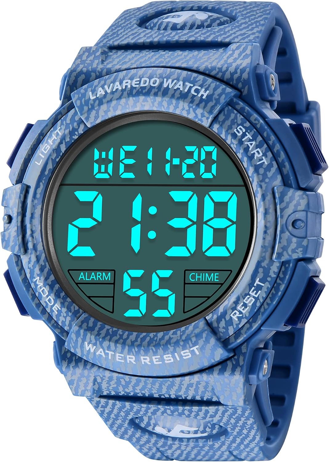 L LAVAREDO Mens Digital Watch Sports Military Watches Waterproof Outdoor Chronograph Wrist Watches for Men with LED Back Ligh/Alarm/Date