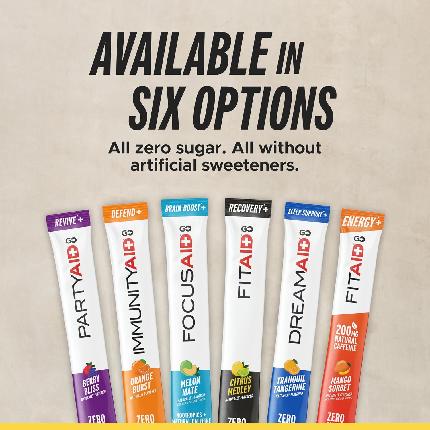 LIFEAID IMMUNITYAID GO Zero Sugar Hydration Packets (14 Packets)