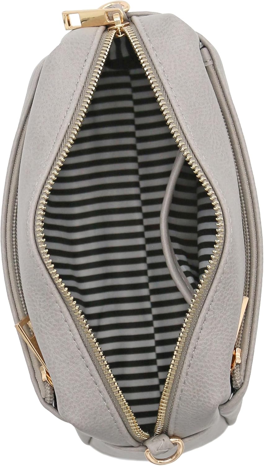 Triple Zip Small Crossbody Bag