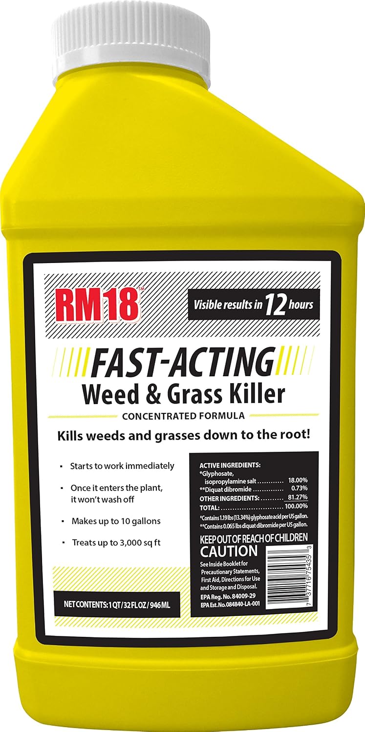 RM18 Fast-Acting Weed & Grass Killer Herbicide, 32-ounce