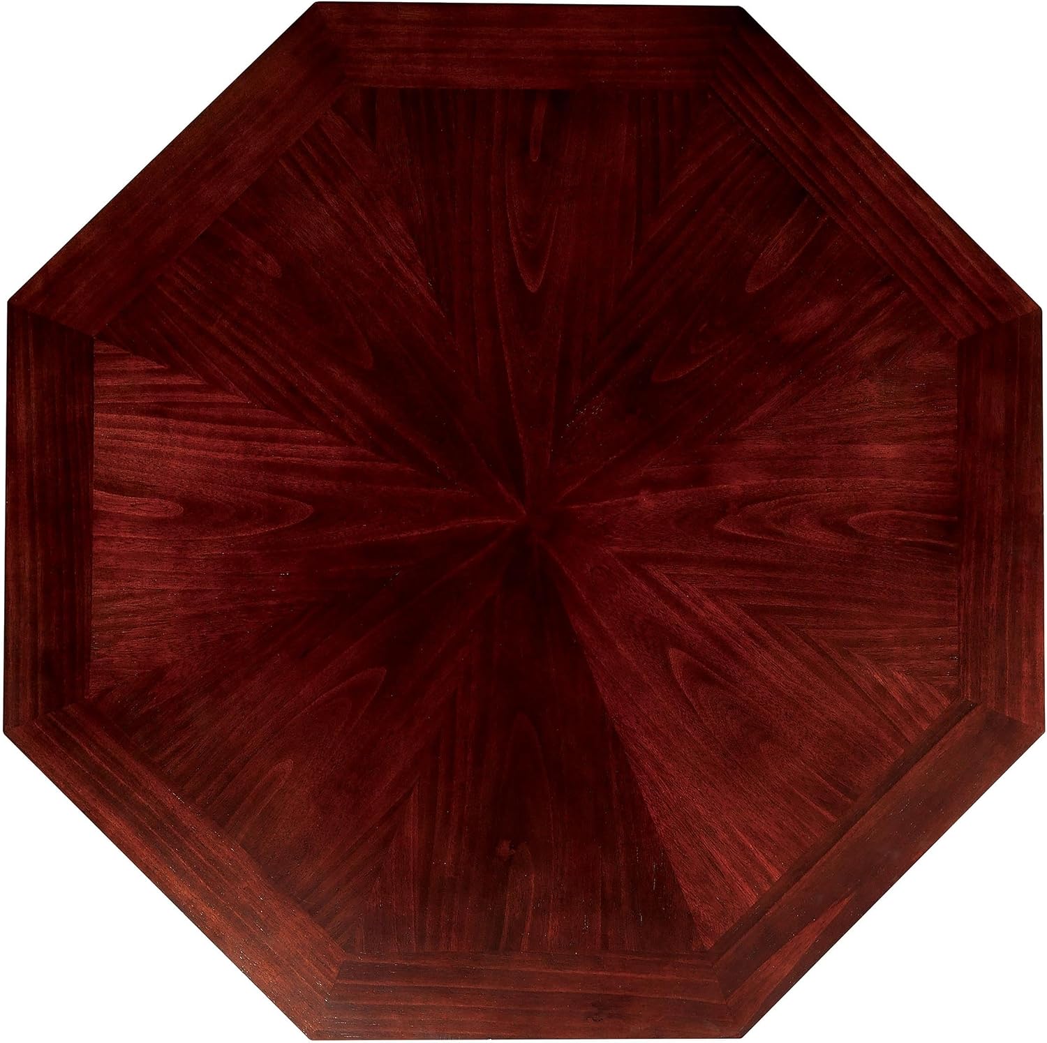 Furniture of America Deaton 48" x 48" Traditional 8-Sided Octagon-Shaped Wood Gaming Table with Inter-Changeable Top, Cupholder, Pedestal Legs