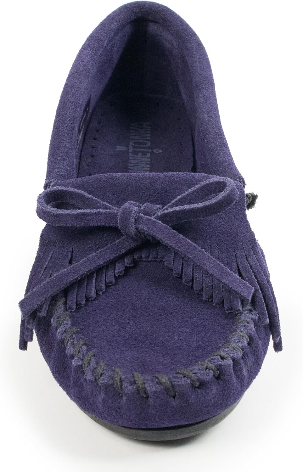 Minnetonka Women's Kilty Suede Hardsole Moccasin