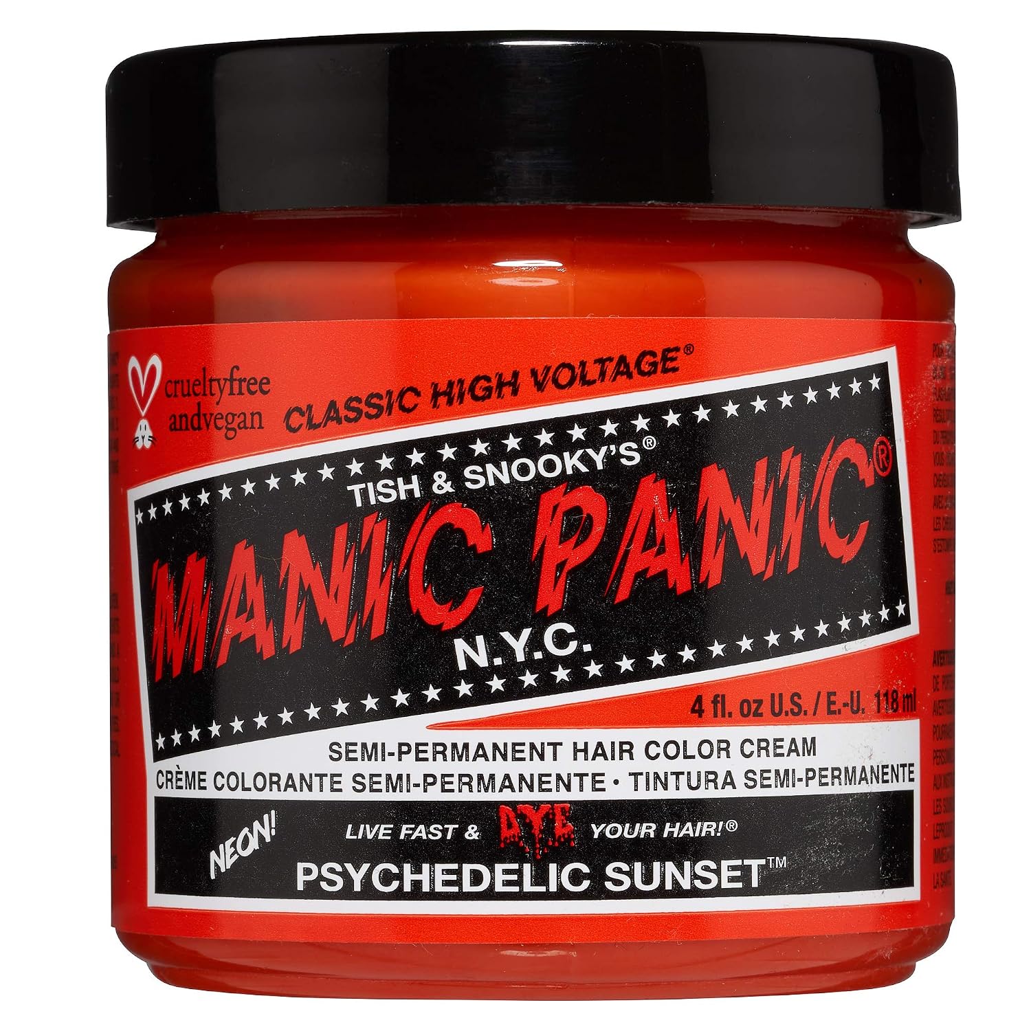 MANIC PANIC Classic Cotton Candy Pink Semi Permanent Hair Color - Bright Pink Hair Dye for Women & Men That Lasts 4-6 Weeks - Vegan, Ammonia & Cruelty-Free - Create & Mix Custom Shades (4oz / 2pk)