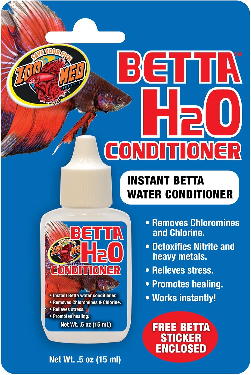 Zoo Med Betta H2O Conditioner,0.5 oz
