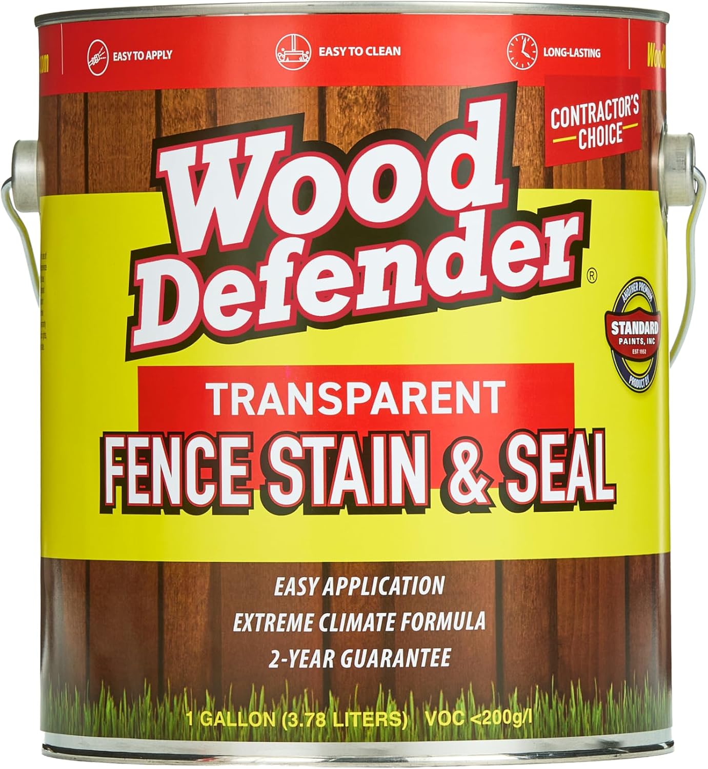 Wood Defender Transparent Fence Wood Stain and Seal in One, Oil-Based Penetrating Sealer, Professional-Grade, Long-Lasting