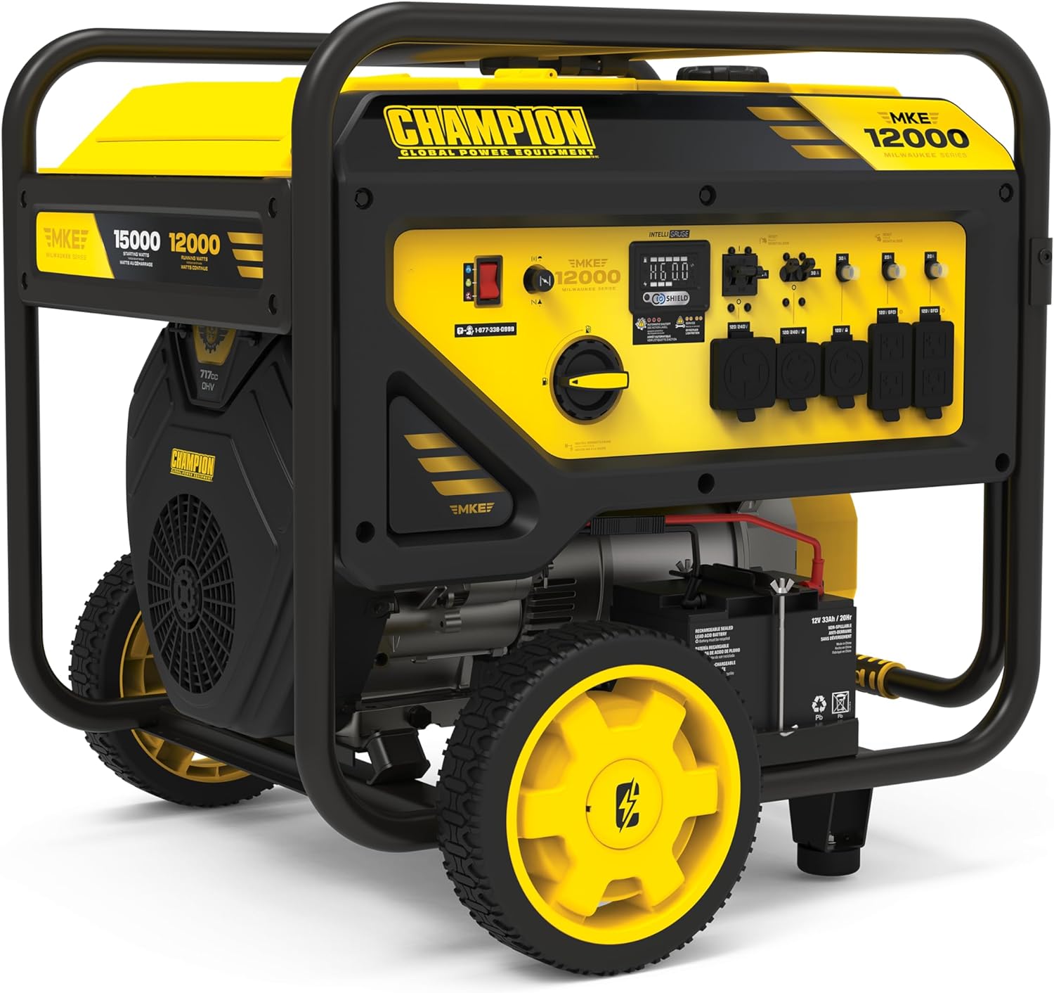 Champion Power Equipment 15,000-Watt MKE Series Portable Generator with Electric Start and Free 3-Year Warranty