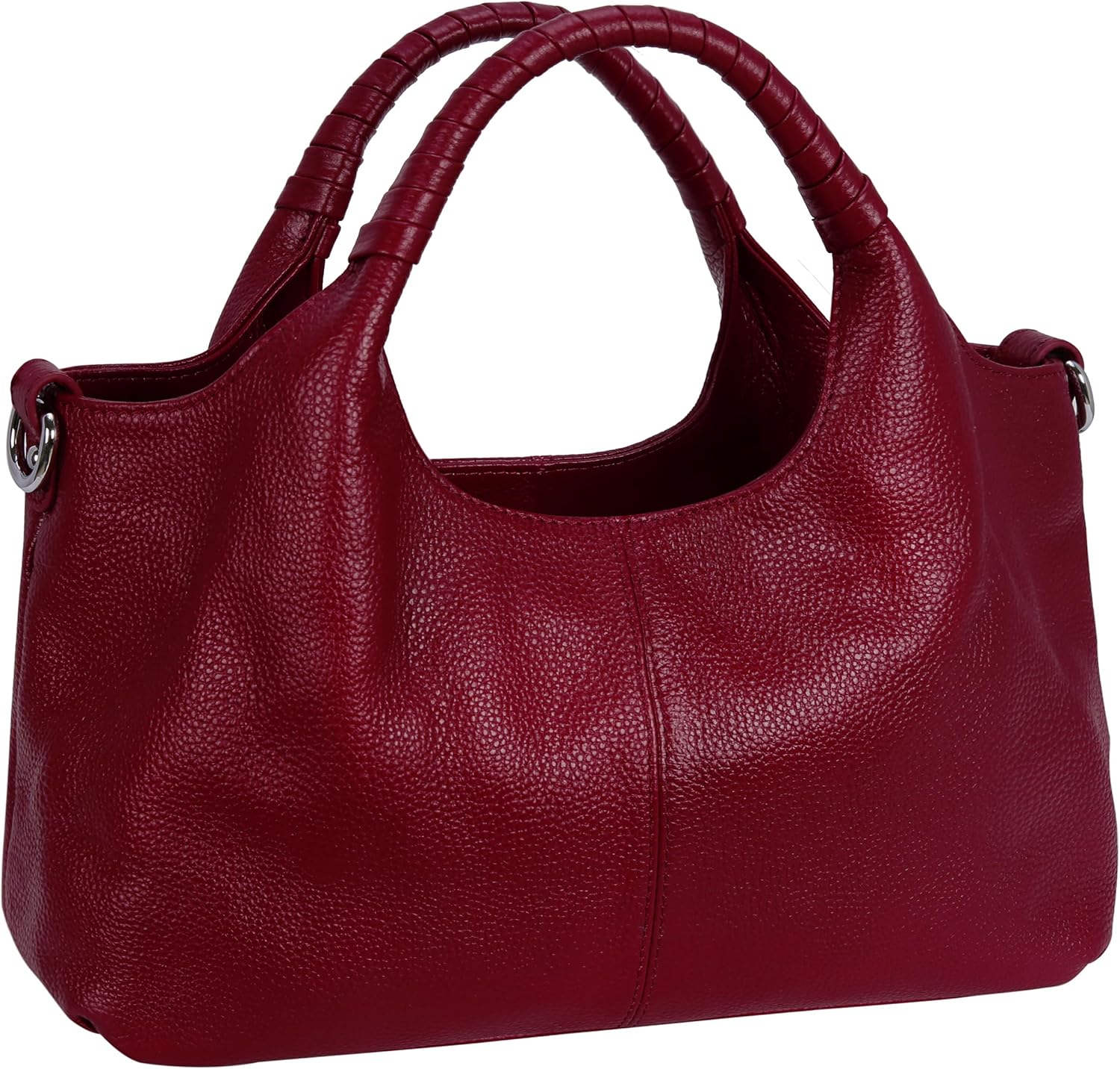 Iswee Leather Satchel Women Purse and Handbag Crossbody Shoulder Bag Hobo | Genuine Cowhide Leather Tote Top Handle Bag Soft & Durable Medium Size Bags with Detachable Multiple Pocketbooks Trendy