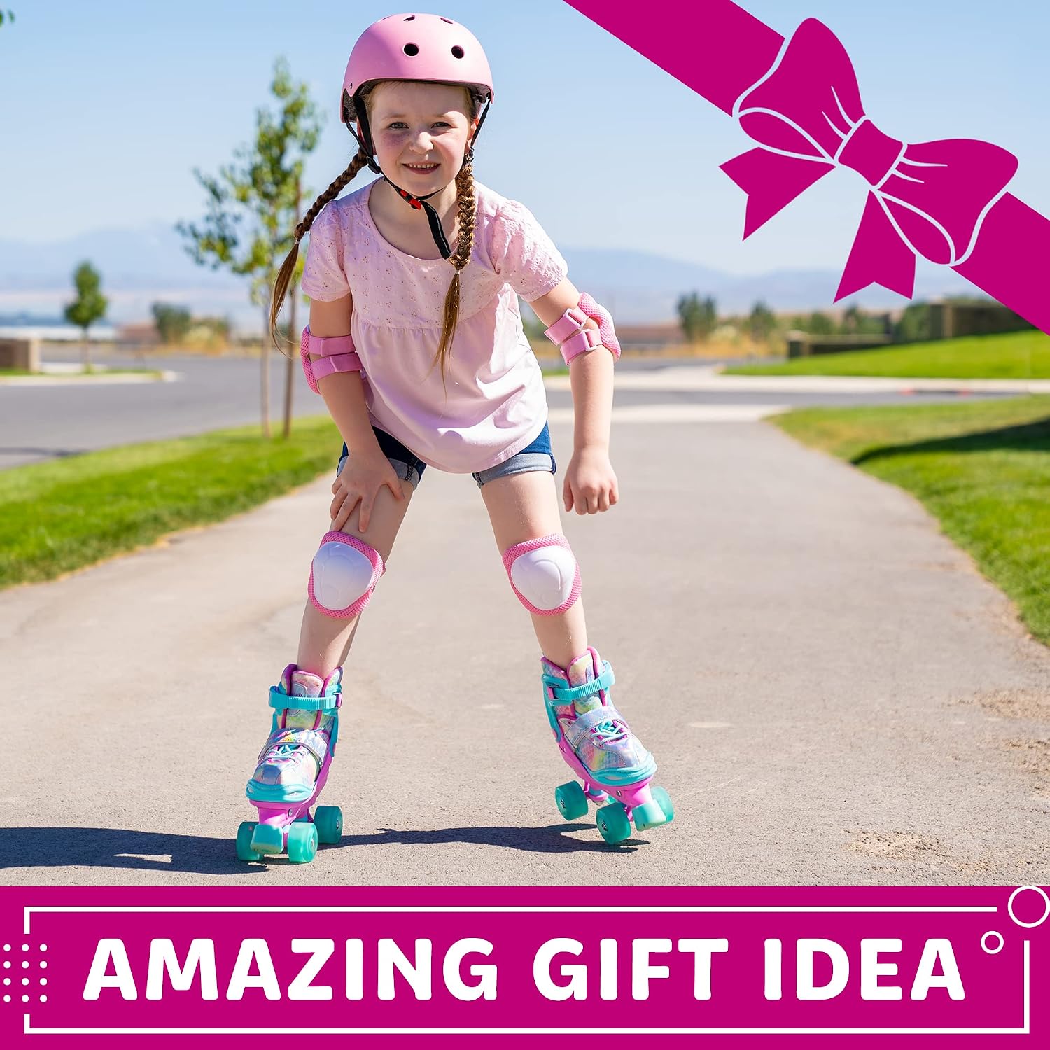XinoSports Kids Adjustable Roller Skates for Girls & Boys with Light Up Wheels (Ages 5-20) – Roller Skates with Illuminating Wheels