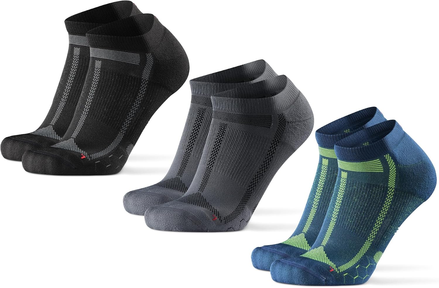DANISH ENDURANCE Running Socks, Low-Cut, Anti Blister, 3 & 5-Pack